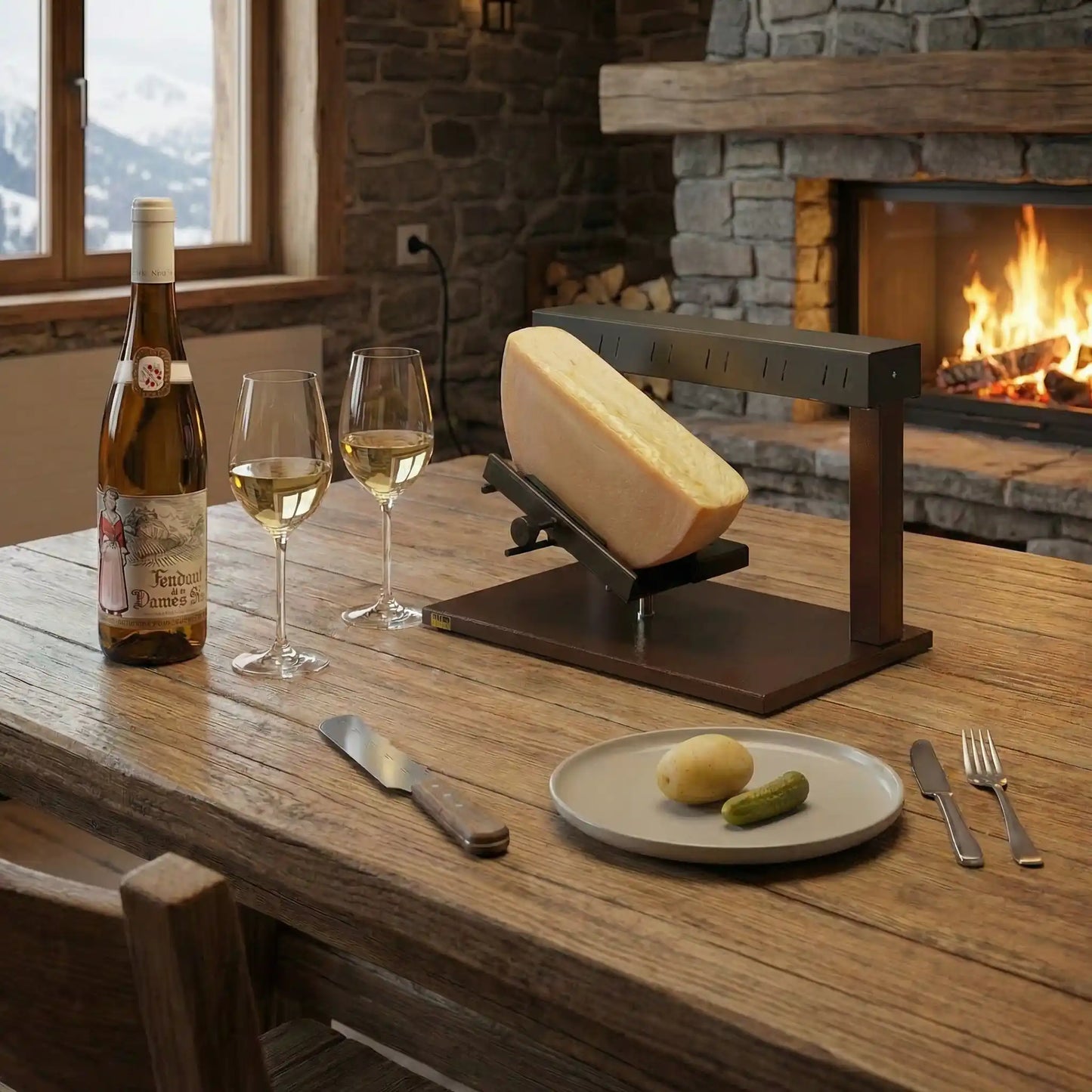 Four à raclette TTM ambiance, Dame de Sion, Couteau Misterraclette