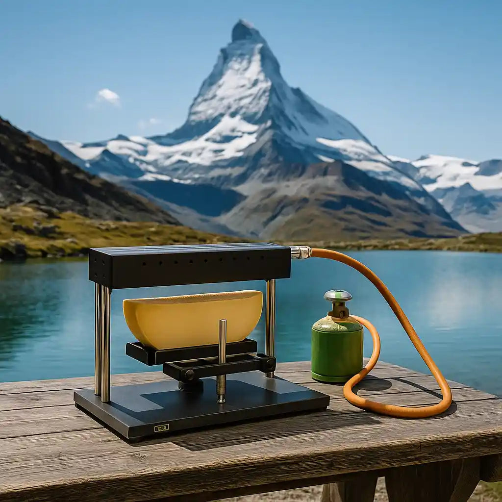 Portable raclette machine, Swiss Made foldable raclette grill ...
