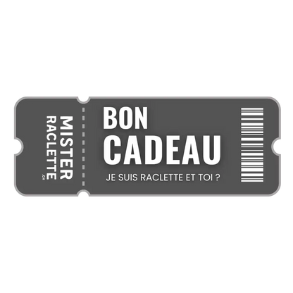 Bon cadeau raclette Misterraclette FR