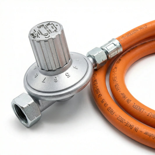 Gas hose with variable regulator for TTM raclogaz