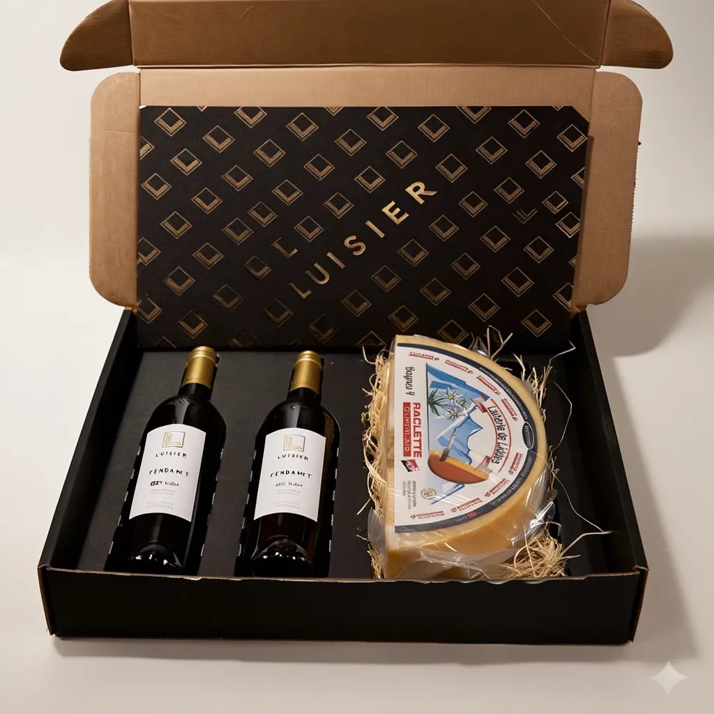 Coffret raclette du Valais Luisier Vin fromagerie Liddes Misterraclette