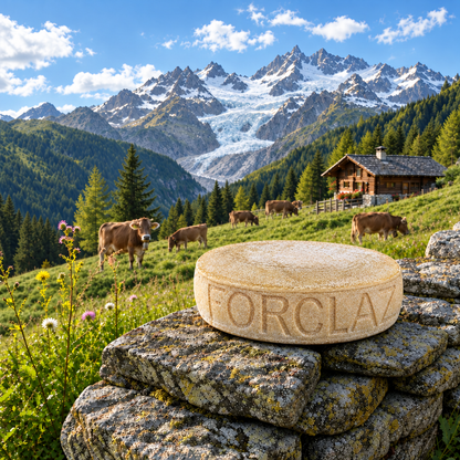 Fromage à raclette d'alpage de la Forclaz au col de la Forclaz, Trient